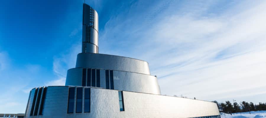 See the unique architecture of the Northern Light Cathedral.